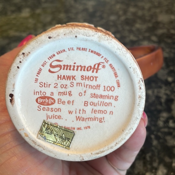 Smirnoff Vodka 1970 Vintage Hawk
Shot Tiki Style Mug - Picture 5 of 7